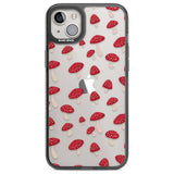 Magical Mushrooms Pattern Phone Case iPhone 14 Plus / Black Impact Case Blanc Space