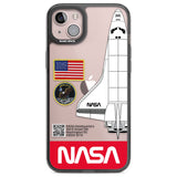 NASA Apollo 11 Phone Case iPhone 14 Plus / Black Impact Case Blanc Space