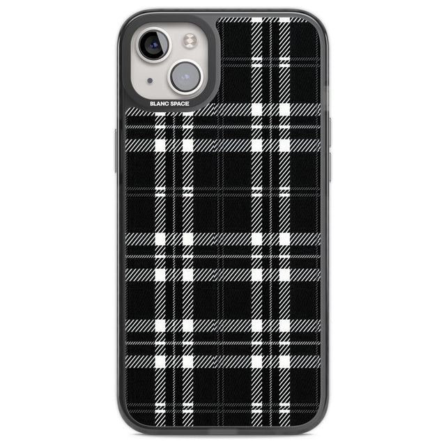 Divine Black Plaid Phone Case iPhone 14 Plus / Black Impact Case Blanc Space