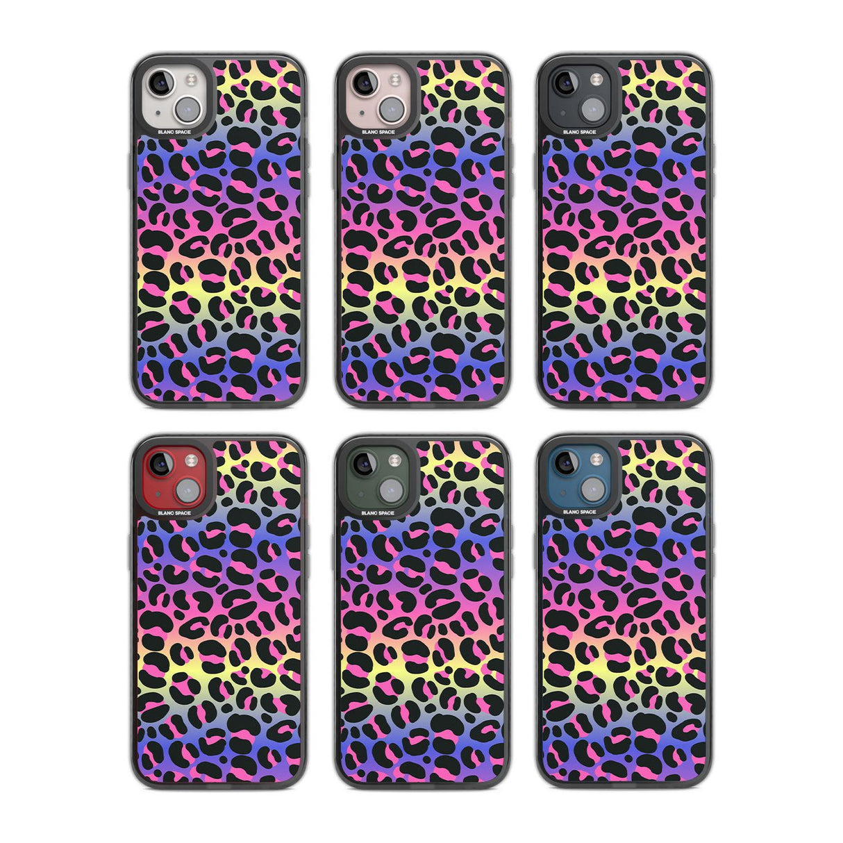 Rainbow Gradient Leopard Print