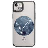 Pisces Zodiac Transparent Design - Blue