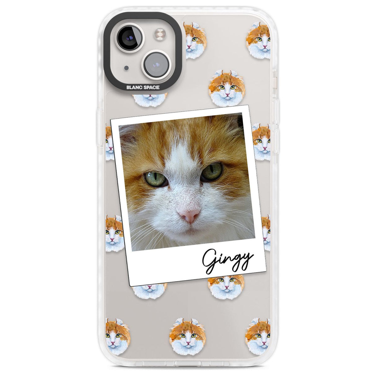 Personalised American Curl Photo Custom Phone Case iPhone 14 Plus / Impact Case Blanc Space