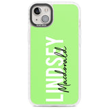 Personalised Bold Name: Lime Custom Phone Case iPhone 14 Plus / Impact Case Blanc Space