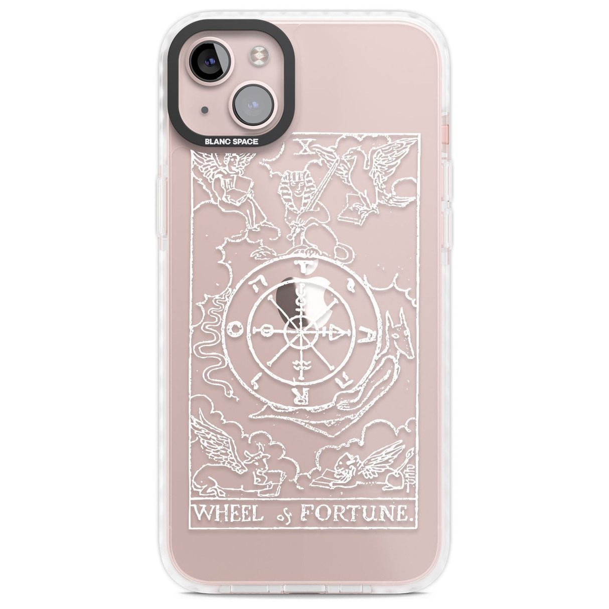 Personalised Wheel of Fortune Tarot Card - White Transparent Custom Phone Case iPhone 14 Plus / Impact Case Blanc Space