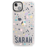 Personalised Terrazzo - Pink, Purple, Blue Custom Phone Case iPhone 14 Plus / Impact Case Blanc Space