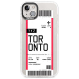 Personalised Toronto Boarding Pass Custom Phone Case iPhone 14 Plus / Impact Case Blanc Space