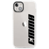 Personalised Clear Text  4A Custom Phone Case iPhone 14 Plus / Impact Case Blanc Space