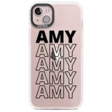 Personalised Clear Text  5E Custom Phone Case iPhone 14 Plus / Impact Case Blanc Space