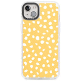 White on Yellow Dalmatian Polka Dot Spots