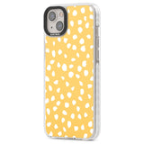 White on Yellow Dalmatian Polka Dot Spots