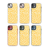 White on Yellow Dalmatian Polka Dot Spots