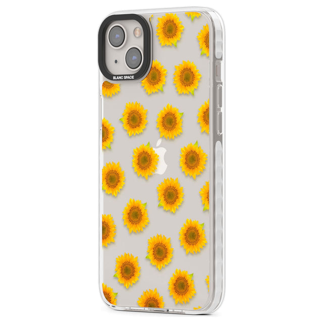 Sunflowers Transparent Pattern