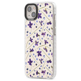 Violet Floral Pattern Design - Cream