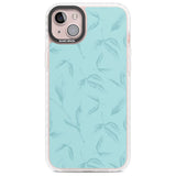 Blue Leaves Vintage Botanical Phone Case iPhone 14 Plus / Impact Case Blanc Space