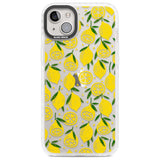 Bright Lemon Fruity Pattern Phone Case iPhone 14 Plus / Impact Case Blanc Space