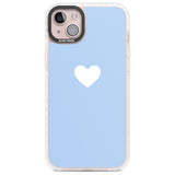 Single Heart Design: White & Baby Blue