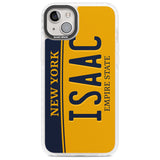 New York License Plate Custom Phone Case iPhone 14 Plus / Impact Case Blanc Space