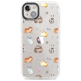 Cats with Toys - Clear Phone Case iPhone 14 Plus / Impact Case Blanc Space