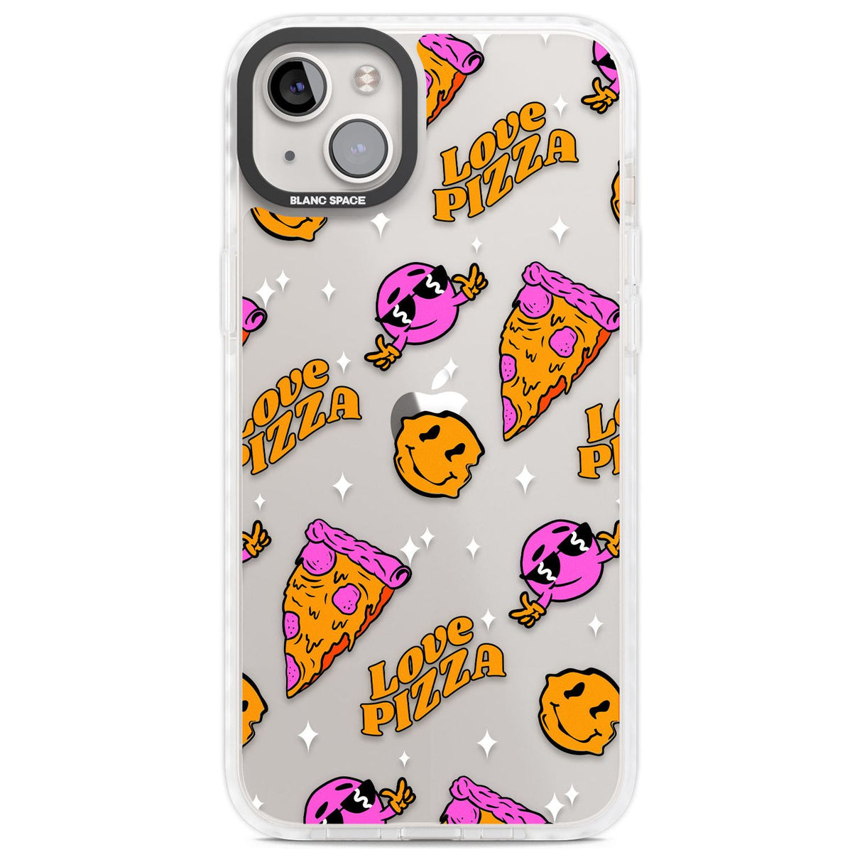 Psychedelic Love Pizza Pattern (Clear)