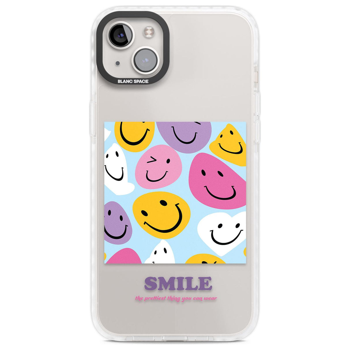 A Smile Phone Case iPhone 14 Plus / Impact Case Blanc Space