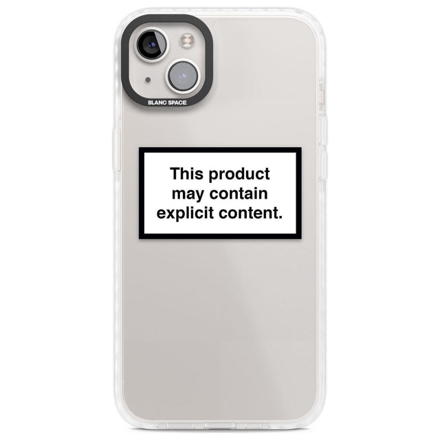 Contains Explicit Content Phone Case iPhone 14 Plus / Impact Case Blanc Space