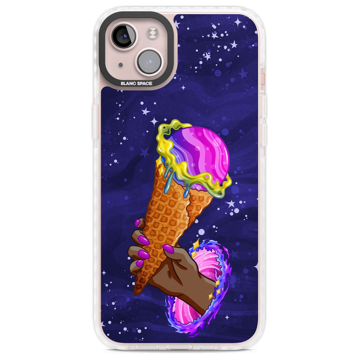 Interdimensional Ice Cream Phone Case iPhone 14 Plus / Impact Case Blanc Space