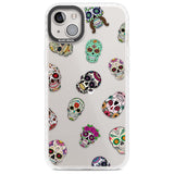 Mixed Sugar Skull Pattern Phone Case iPhone 14 Plus / Impact Case Blanc Space