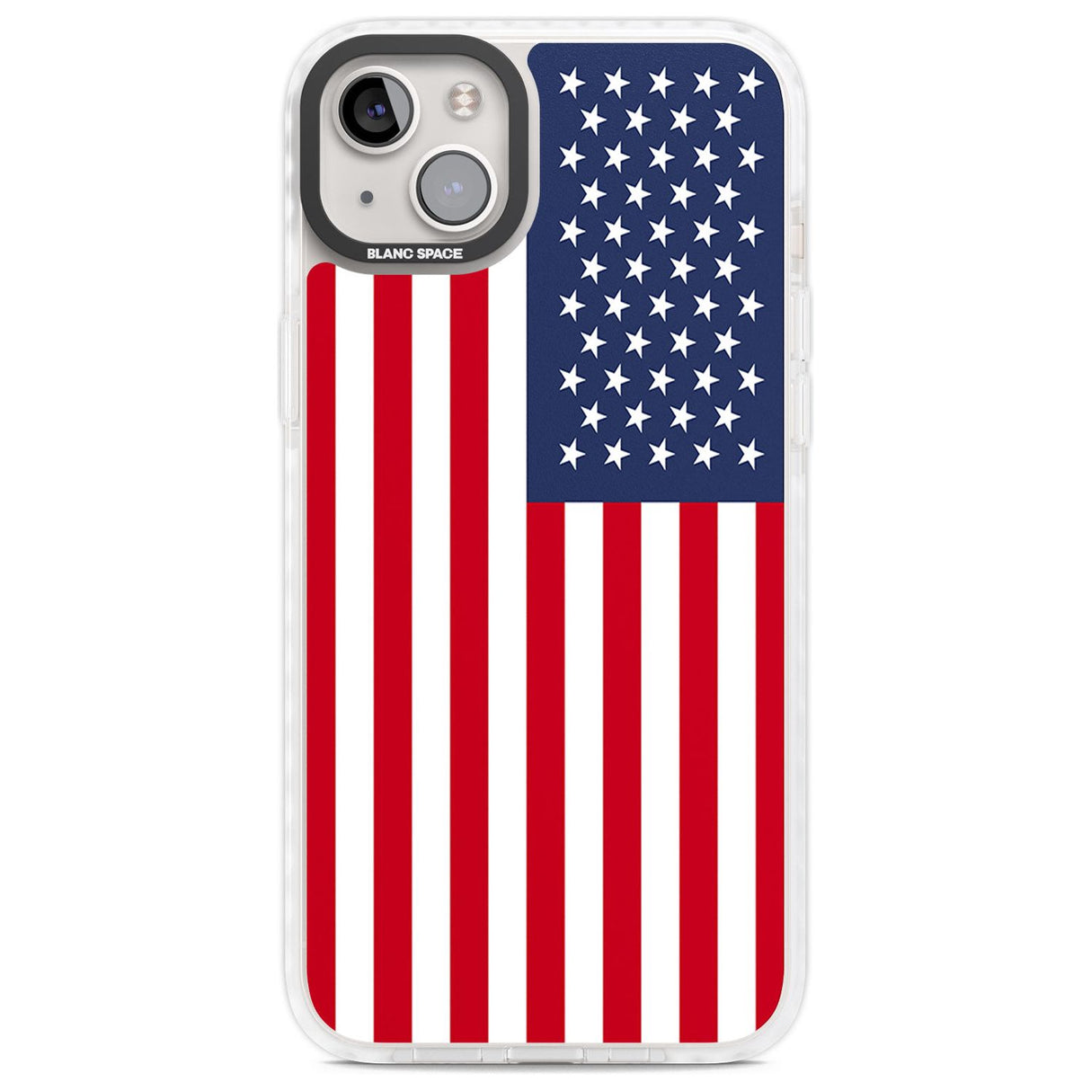 American Flag Phone Case iPhone 14 Plus / Impact Case Blanc Space