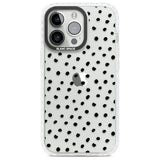 Messy Black Dot Pattern Phone Case iPhone 13 Pro / Impact Case,iPhone 14 Pro / Impact Case,iPhone 15 Pro Max / Impact Case,iPhone 15 Pro / Impact Case Blanc Space