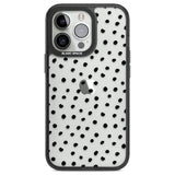 Messy Black Dot Pattern Phone Case iPhone 13 Pro / Black Impact Case,iPhone 14 Pro / Black Impact Case,iPhone 15 Pro Max / Black Impact Case,iPhone 15 Pro / Black Impact Case Blanc Space