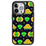 Alien Head Pattern Phone Case iPhone 13 Pro / Black Impact Case,iPhone 14 Pro / Black Impact Case,iPhone 15 Pro Max / Black Impact Case,iPhone 15 Pro / Black Impact Case Blanc Space