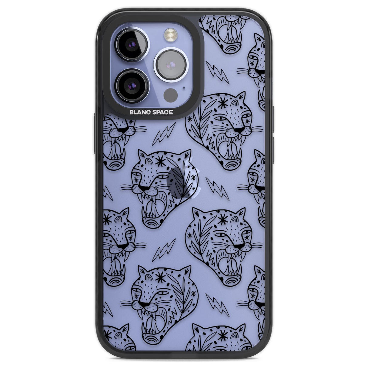 Black Tiger Roar Pattern Phone Case iPhone 13 Pro / Black Impact Case,iPhone 14 Pro / Black Impact Case,iPhone 15 Pro Max / Black Impact Case,iPhone 15 Pro / Black Impact Case Blanc Space