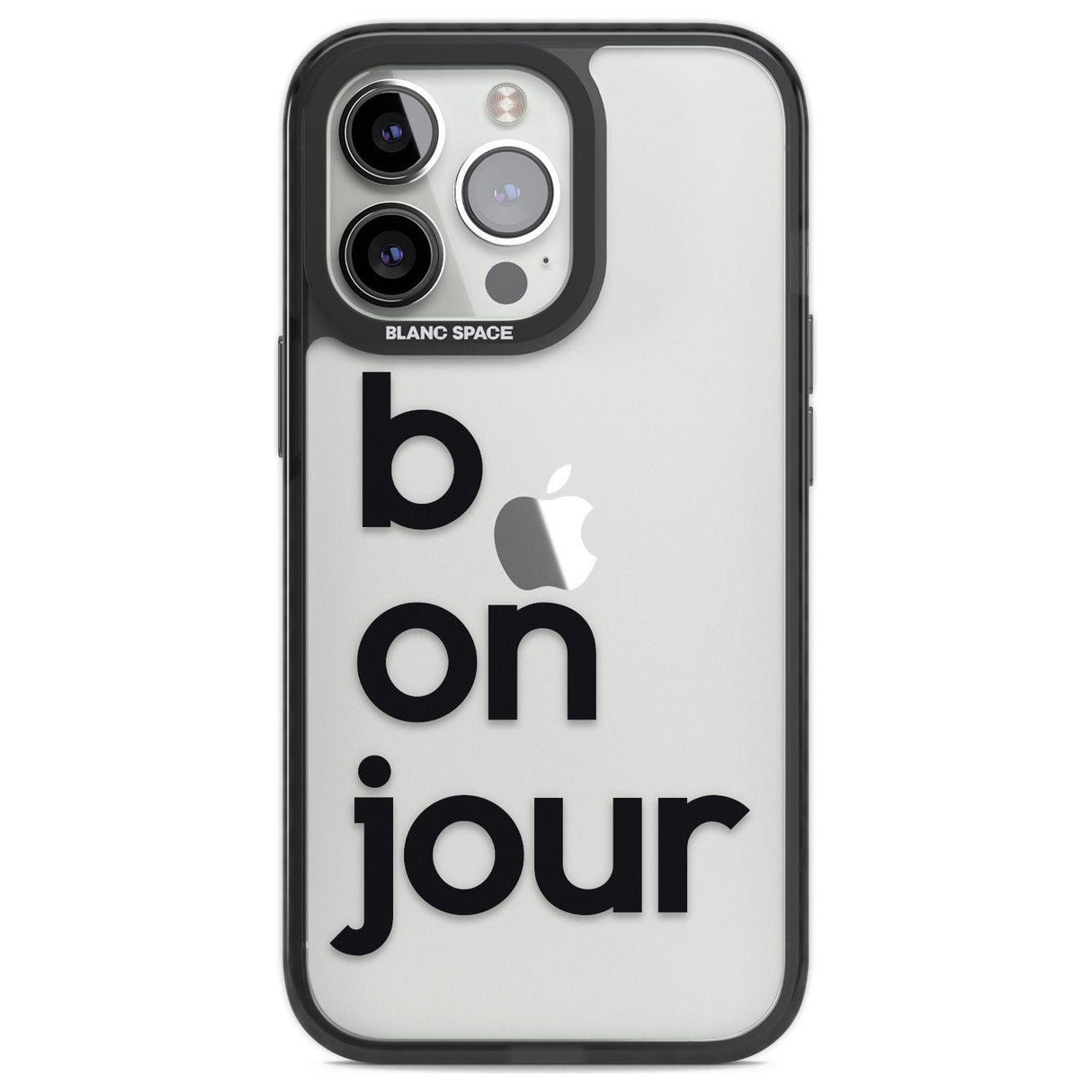 Bonjour Phone Case iPhone 13 Pro / Black Impact Case,iPhone 14 Pro / Black Impact Case,iPhone 15 Pro Max / Black Impact Case,iPhone 15 Pro / Black Impact Case Blanc Space