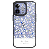 Personalised Grey & White Daisies Floral Design Custom Phone Case iPhone 13 Pro / Black Impact Case,iPhone 14 Pro / Black Impact Case,iPhone 15 Pro Max / Black Impact Case,iPhone 15 Pro / Black Impact Case Blanc Space