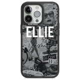 Personalised Grey Scale Fashion Collage Custom Phone Case iPhone 13 Pro / Black Impact Case,iPhone 14 Pro / Black Impact Case,iPhone 15 Pro Max / Black Impact Case,iPhone 15 Pro / Black Impact Case Blanc Space