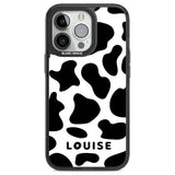 Personalised Cow Print Custom Phone Case iPhone 13 Pro / Black Impact Case,iPhone 14 Pro / Black Impact Case,iPhone 15 Pro Max / Black Impact Case,iPhone 15 Pro / Black Impact Case Blanc Space