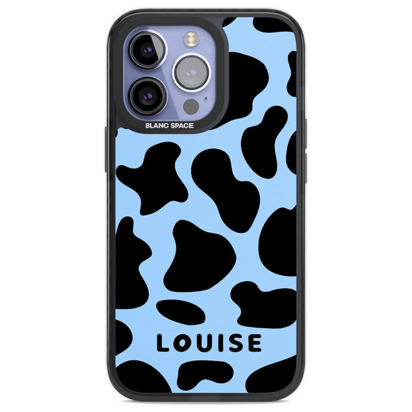 Personalised Blue And Black Cow Print