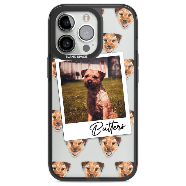 Personalised Border Terrier - Dog Photo Custom Phone Case iPhone 13 Pro / Black Impact Case,iPhone 14 Pro / Black Impact Case,iPhone 15 Pro Max / Black Impact Case,iPhone 15 Pro / Black Impact Case Blanc Space