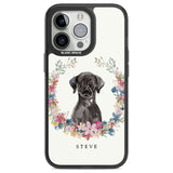 Personalised Black Lab Watercolour Dog Portrait Custom Phone Case iPhone 13 Pro / Black Impact Case,iPhone 14 Pro / Black Impact Case,iPhone 15 Pro Max / Black Impact Case,iPhone 15 Pro / Black Impact Case Blanc Space