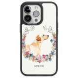 Personalised Yellow Labrador - Watercolour Dog Portrait Custom Phone Case iPhone 13 Pro / Black Impact Case,iPhone 14 Pro / Black Impact Case,iPhone 15 Pro Max / Black Impact Case,iPhone 15 Pro / Black Impact Case Blanc Space