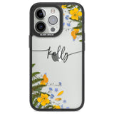 Personalised Ferns & Wildflowers Custom Phone Case iPhone 13 Pro / Black Impact Case,iPhone 14 Pro / Black Impact Case,iPhone 15 Pro Max / Black Impact Case,iPhone 15 Pro / Black Impact Case Blanc Space