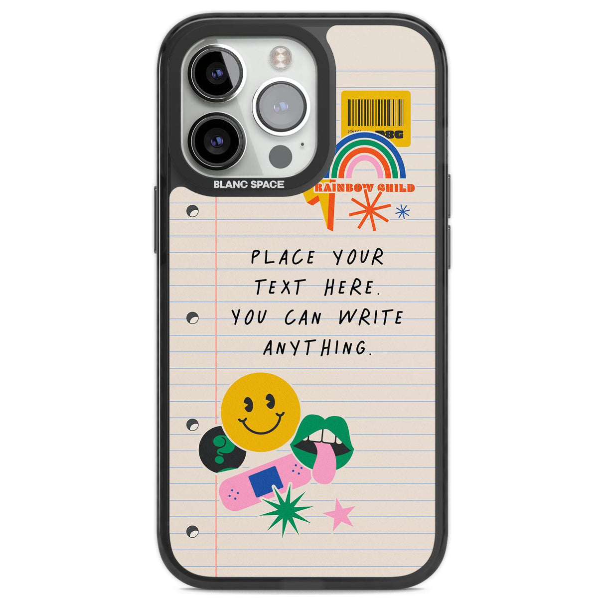 Personalised Nostalgia Sticker Mix #1 Custom Phone Case iPhone 13 Pro / Black Impact Case,iPhone 14 Pro / Black Impact Case,iPhone 15 Pro Max / Black Impact Case,iPhone 15 Pro / Black Impact Case Blanc Space