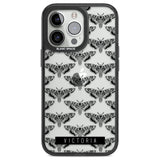 Personalised Hawk Moth Pattern Custom Phone Case iPhone 13 Pro / Black Impact Case,iPhone 14 Pro / Black Impact Case,iPhone 15 Pro Max / Black Impact Case,iPhone 15 Pro / Black Impact Case Blanc Space