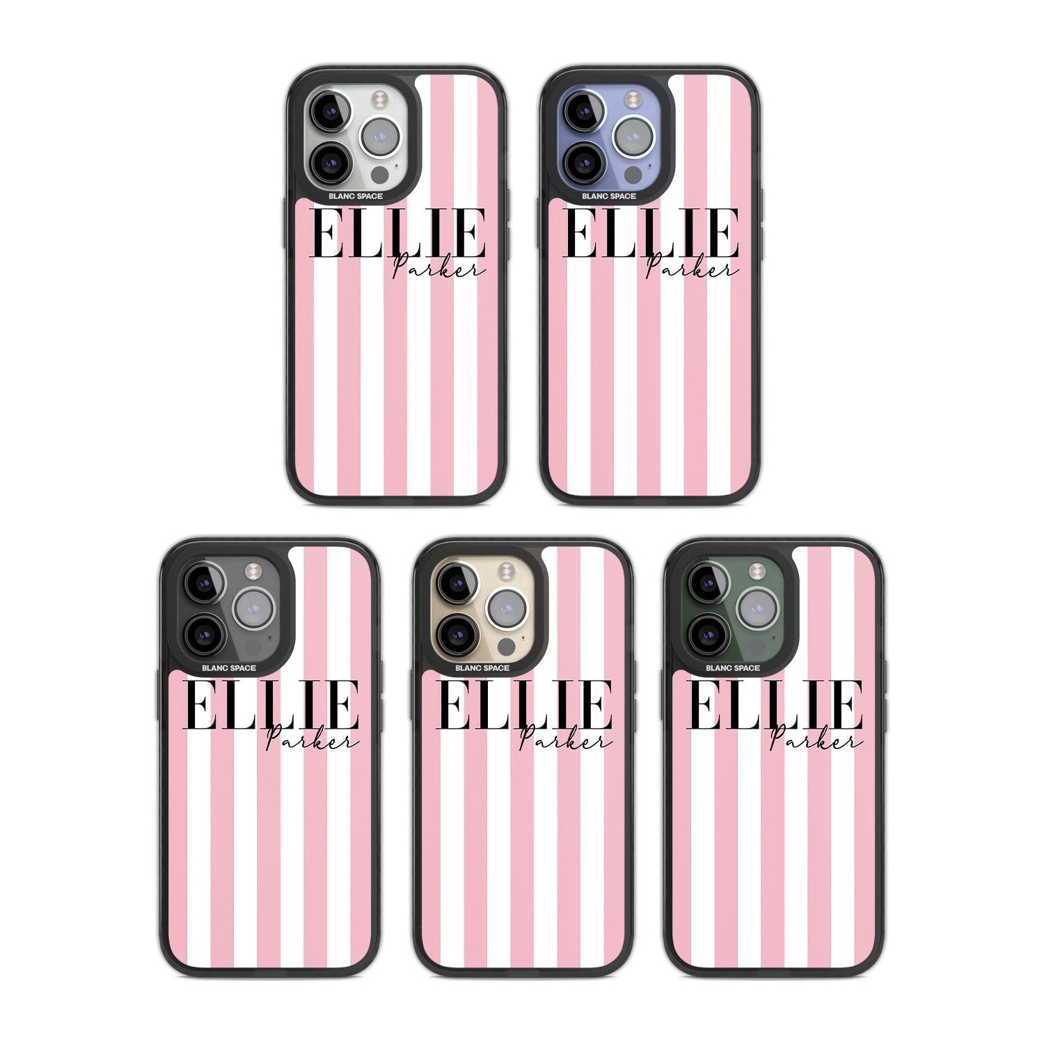 White Stars on Clear Phone Case for iPhone 14 Pro