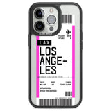 Personalised Los Angeles Boarding Pass Custom Phone Case iPhone 13 Pro / Black Impact Case,iPhone 14 Pro / Black Impact Case,iPhone 15 Pro Max / Black Impact Case,iPhone 15 Pro / Black Impact Case Blanc Space