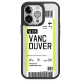 Personalised Vancouver Boarding Pass Custom Phone Case iPhone 13 Pro / Black Impact Case,iPhone 14 Pro / Black Impact Case,iPhone 15 Pro Max / Black Impact Case,iPhone 15 Pro / Black Impact Case Blanc Space