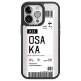 Personalised Osaka Boarding Pass Custom Phone Case iPhone 13 Pro / Black Impact Case,iPhone 14 Pro / Black Impact Case,iPhone 15 Pro Max / Black Impact Case,iPhone 15 Pro / Black Impact Case Blanc Space