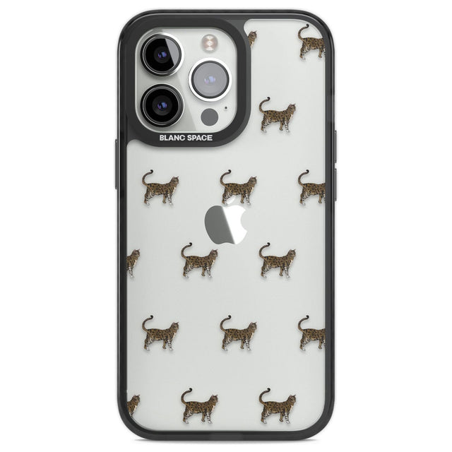 Bengal Cat Pattern Phone Case iPhone 13 Pro / Black Impact Case,iPhone 14 Pro / Black Impact Case,iPhone 15 Pro Max / Black Impact Case,iPhone 15 Pro / Black Impact Case Blanc Space