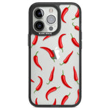 Chilli Pattern Phone Case iPhone 13 Pro / Black Impact Case,iPhone 14 Pro / Black Impact Case,iPhone 15 Pro Max / Black Impact Case,iPhone 15 Pro / Black Impact Case Blanc Space