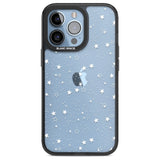 White Stars on Clear Phone Case for iPhone 14 Pro